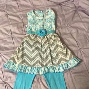 Ann Loren toddler girl 4/5T dress and Capri set
